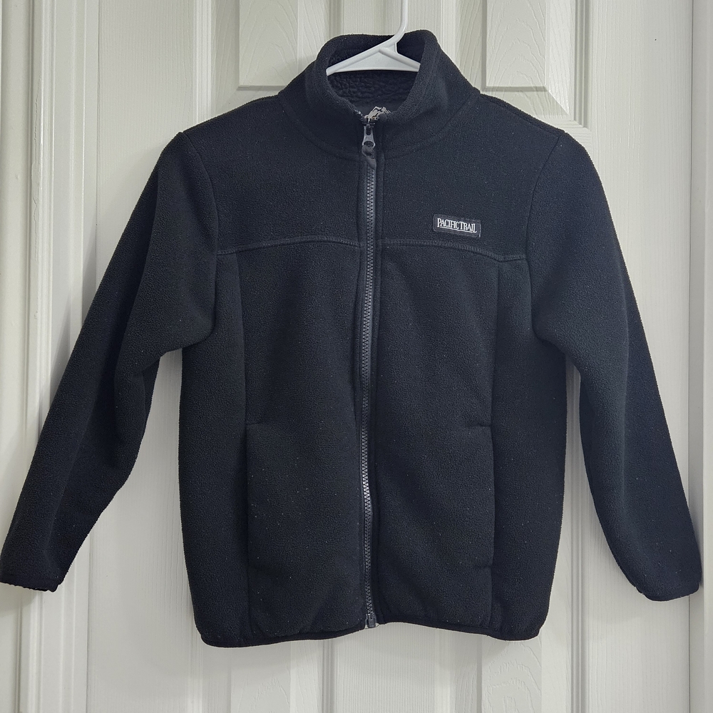 Pacific Trail Kids Zip-up Fleece Jacket/ School Jacket- Black, Size 7/8 Small